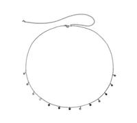 HAODUOO Womens Waist Chain Belt, Body Jewelry for Women Sexy Simple Star Pendant Belly Chain for Women Sexy Belts(Silver)