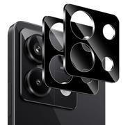 Haofun 2 Pièces Caméra Arrière Protecteur pour Xiaomi Redmi Note 13 Pro 5G, Couverture Anneau Alliage Aluminium en Verre Trempé 9H, Noir, Protector Caméra pour Tout Coque