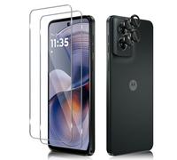 Haofun 2 Pièces Verre Trempé pour Motorola Moto G55 et 2 Pièces Caméra Arrière Protecteur, Film Protection écran, 9H Dureté, Anti Rayures, HD Vitre Protection