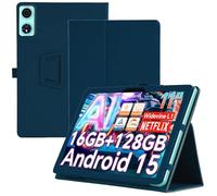 Haofun Coque Compatible avec TECLAST P50AI, Housse Etui de Slim Léger avec Dragonne, PU Flexible Cover avec Multi-Angle Fonction Support, Bleu