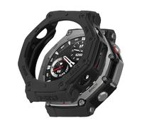 Haofun Coque pour Amazfit T-Rex 3, Conception de Coque Blindée Classique, Étui de Protection TPU Flexible, Antichute, Résistant aux Chocs - Noir