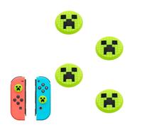 Haofun Joystick Cap pour Nintendo Switch 2 (2025), 4 Pieces Silicone Joystick Thumb Stick Grips Cap Protective Case, Améliorer l'expérience de Jeu (pour Minecraft - Vert)