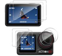 Haofun Verre Trempé Compatible avec DJI Osmo Action 5 Pro, 9H Dureté Anti Rayures Verre, HD Ultra Transparent Film Protecteurs, Sans Bulles, Facile à Installer [Total 6 pièces]