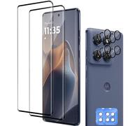 Haofun Verre Trempé pour Motorola Moto Edge 60 Fusion/Edge 60, 2 Pièces Protecteur D'écran et 2 Pièces Caméra Arrière Protecteur, 9H Dureté Film Protection écran, Anti Rayures