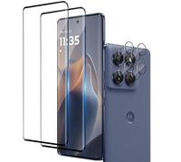 Haofun Verre Trempé pour Motorola Moto Edge 60 Fusion/Edge 60, 2 Pièces Protecteur D'écran et 2 Pièces Caméra Arrière Protecteur, Film Protection écran, 9H Dureté, HD Protection