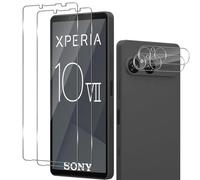 Haofun Verre Trempé pour Sony Xperia 10 VII, 2 Pièces Protecteur D'écran et 2 Pièces Caméra Arrière Protecteur, Film Protection écran, 9H Dureté, Anti Rayures, HD Protection