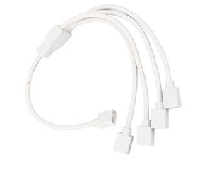 Haofy 1 à 4 compatibilité avec Le Câble de Division ARGU pour Les Bandes Lumineuses RVB LED Directes, Compatibles avec des Plaques de Plaque pour 5V Argbb (White)