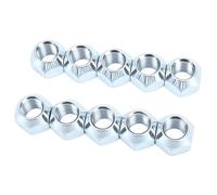 Haofy 10 Pièces 1/2 20 écrous de Roue de Remorque, écrous de Roue à extrémité Ouverte Plaqués Zinc avec Angle Conique de 60 Degrés pour Goujons de 1/2 Boulon de Pneu de Camion RV