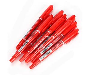 Haofy 10 Pièces Ensemble de Marqueurs de Dessin à Séchage Rapide Stylo Marqueur coloré à Double extrémité pour Croquis, Graffiti, Stylo Marqueur 5,5 "pour Artistes, Matière Plastique (rouge)