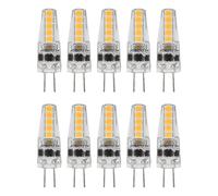 Haofy 10 Pièces G4 Ampoule LED 2W Bi Broches Base Ampoules à intensité Variable pour Lustre Plafonnier Lampe de Table Blanc Chaud 3000K AC 12-24V