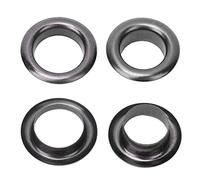 Haofy 100 Ensembles 8 Mm Kit Grommet Metal Eyelets Rivets EsoElet en Laiton pour Chaussures Baltes Chapeaux Sacs Vêtements en Cuir Artisanat Scrapbook avec Argent Gold Gun Color (Argent noir)