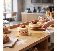 Haofy 100 Pièces Mini Planches à Gâteaux Dorées Planches de Base pour Desserts à Pâtisserie Papier ondulé avec Bord surélevé pour Mini Gâteaux Cupcakes Biscuits Brownies au