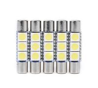 Haofy 10pcs 3 SMD 29 à 31mm 6641 Type de Fusible Ampoule LED, Miroir de Courtoisie Pare- Ampoule LED pour Voiture