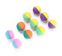 Haofy 10pcs Cat Latex Balls Toys Cat Balles en Mousse Interactive Place pour Gratter l'exercice Amusant avec des Tubes et Tunnels de Jouets avec des Teaser Colorés