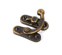 Haofy 12 PCs Antique Gauche/Droite Loquet Crochet Hasp Corne de Verrouillage avec loquet de Vis Sac Bricolage, bois, boîte à bijoux Décoration Décoratifs Vin Boîte En Bois