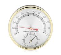 Haofy 2 en 1 Thermomètre Hygromètre de Salle de Sauna, Mètre Celsius Moniteur de Humidité et Température Intérieur avec Cadran en Métal Résistante à Température Haut, pour Ateliers, Piscine, Entrepôts