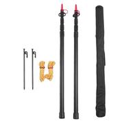 Haofy 2 Pcs Aluminium Alliage Polaire Pole de Tente de Tente Pole de Camping 235 Cm 4 Section Réglable avec Sac de Rangement de Verrouillage à Torsion pour la Randonnée Barbecue