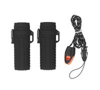 Haofy 2 PCS Boîte à Récipient à Tube de Rangement à L'épreuve de L'eau avec Bague de Scellage en Caoutchouc pour Voyages de Camping en Plein Air (BLACK)