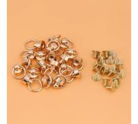 Haofy 20 Pcs Resivets Moines Fichettes pour Cuir Artisanat Bricolage en Laiton Fer à Rivet en Fer avec Surface D'électroplaste pour les Sacs Bourse (GOLD)