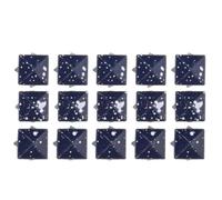 Haofy 200 Pièces Rivets Carrés en Métal pour Accessoires d'artisanat Cuir Bricolage Design élégant 9mm pour Sacs Chapeaux Vêtements (Points blancs sur fond bleu foncé)