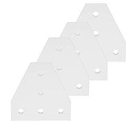 Haofy 203040 Plaque de Jonction en Forme de T en Alliage D'Aluminium Support de Joint à 5 Trous pour Projet de Robot D'imprimante 3D à Profil en Aluminium Argent 4 X Plaque de Jonction (Type 2020T)