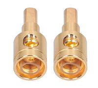 Haofy 2pcs 0GA Fil Réducteur Terminal Connecteur Pur Cuivre Plaqué Or pour Voiture Audio Amplificateur Onduleur Batterie Automobile Utilisation Convient pour 4 Gauge Sortie 1/0 Gauge