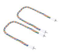 Haofy 2pcs Bird Rope Perch Bendable Bird Rope Perch Multicolor Cotton Spiral Jouet pour Perroquets Budgie Aide aux Oiseaux (105CM)