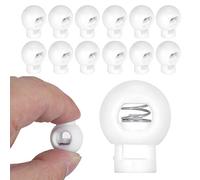 Haofy 300Pcs Verrous de Cordon à Ressort à Bille Monotrou Durables pour Accessoires de Vêtements, pour Sacs à Dos de Bagages Chaussures de Sport Tente, Nylon, 300 X Verrous de Cordon (WHITE)