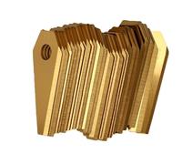Haofy 30PCS Lames pour Tondeuse Indego, Acier Inoxydable, plaqué Ti or | Jeu de Coupeurs Tranchants Antirouille, Kit de Remplacement Rapide de Vis, Ajustement Précis pour Tondeuse Robotisée,