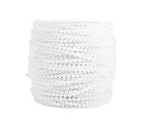 Haofy 3mm 50m Blanc/Beige Faux Cristal Perle Perles Chaîne Artisanat par Rouleau Perle Chaîne pour Fleurs Guirlande De Noce Décoration Bouquet De Mariée et Lustre DIY(Blanc)