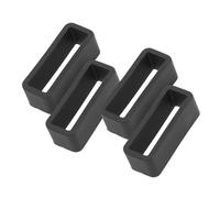 Haofy 4pcs Black Silicone Watch Band Budles Remplacement Set pour - Accessoires de Sangle de Montre Doux et Respirant pour Toutes les Tenues, Idéal pour le Temps de Sport, clear, 22MM