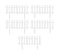 Haofy 5Pcs Paysage Bordure De Verrouillage en Plastique Décoratif Petits Panneaux De Piquetage pour Jardin Pelouse Fleur Lit avec Piquet Au Sol Facile à Assembler Météo