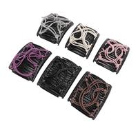 Haofy 6 Pack Pack Elastic Magic Hair Peigt Clampolder Solution de Coiffure Pratique pour épais Boucles, Accessoires élastiques pour les Fêtes, les Concerts, les Clips en Plastique