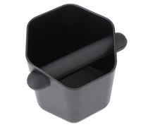 Haofy 600 Ml de Grande capacité Jonfère Boîte à Coller, Anti Glissade Silencieuse Hexagonal Prism Forme de café avec Matériau ABS, Bac à Décharge de Style pour Accessoire de Machine à (BLACK)