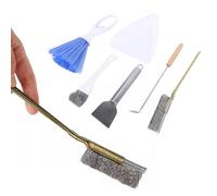 Haofy 6pcs Bird Cage Trizing Brush Brush Tools Set, Acier en Acier Inoxydable Remover Bracking Birdcage Accessory Parkeet Cockatiel Hamster Accessoires Birdcage Entretien