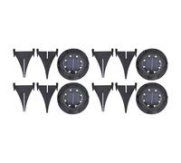 Haofy 8 Lampes Solaires au Sol à LED IP65 étanches Automatiques pour Jardins, Pelouses, Allées - Éclairage Solaire pour Allée Extérieure - 8 à 10 Heures (8 Lumières Lumière Chaude et Lumière de