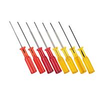 Haofy 8pcs Tournevis de Précision Set à Douille Hexagonale Tournevis pour Répondre à Vos Besoins, Rouge/Jaune 1,5 Mm / 1,6 Mm, Longueur de 13,3 Cm, 3 Ensembles avec Boîtier, Ensembles sans Boîtier