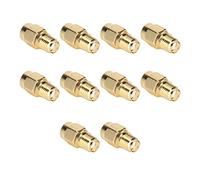 Haofy Adaptateur Coaxial SMA Femelle vers RPSMA Femelle, Utilisation Pratique, Paquet de 10 Pièces, Récepteur de Point D'accès WiFi, Scanner Mètres