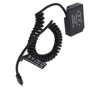Haofy Adaptateur d'alimentation de Batterie Factice de Décodage Complet de Coupleur CC pour Appareils Photo, Matériau en Alliage Plastique, Tension D'entrée de Type C 9 V/12 V, Tension de Sortie 8,4