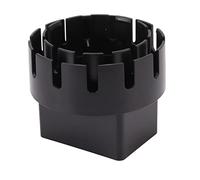 Haofy Adaptateur de Descente de Gouttière en PVC 7,6 X 5,1 Cm pour Systèmes de Gouttières - Connecteur de Vidange Universel sans Fuite avec Vis, Installation Facile en Extérieur (Noir S 2x3po)