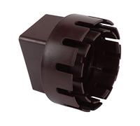 Haofy Adaptateur de Descente de Gouttière en PVC 7,6 X 5,1 Cm pour Systèmes de Gouttières - Connecteur de Vidange Universel sans Fuite avec Vis, Installation Facile en Extérieur (Brun L 3x4po)