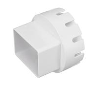 Haofy Adaptateur de Descente de Gouttière en PVC 7,6 X 5,1 Cm pour Systèmes de Gouttières - Connecteur de Vidange Universel sans Fuite avec Vis, Installation Facile en Extérieur (Blanc S 2x3po)