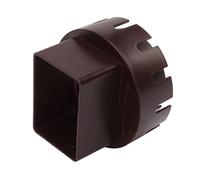 Haofy Adaptateur de Descente de Gouttière en PVC 7,6 X 5,1 Cm pour Systèmes de Gouttières - Connecteur de Vidange Universel sans Fuite avec Vis, Installation Facile en Extérieur (Marron S 2x3po)