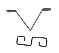 Haofy Adaptateur de Gouttière en Chaîne de Pluie, Clip de Suspension en Fer zingué Noir en Forme de V pour Un Remplacement et Une Installation Faciles du Tuyau de Descente