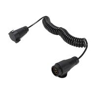 Haofy Adaptateur de Remorque 13 Broches à 7 Broches, Faisceau de Câblage enroulé de 9,84 Pieds pour Remorques de Bateau de Remorquage de Camping-car - Câble d'extension Universel 7 à 13 avec