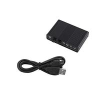 Haofy Adaptateur USB de Carte Son Optique avec Support Aesebu, 6 Canaux Codec pour la Lecture Analogique, pour la Configuration du Système de Théâtre à Domicile
