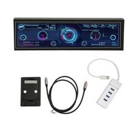 Haofy Affichage de la Température du PC, écran LCD de 8,8 Pouces, Moniteur de Processeur d'Ordinateur, éditeur de Thème, Interface de Type C pour Ordinateur de Bureau (avec Le Toucher)