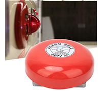 Haofy Alerte Incendie Ronde en Métal de Cloche électrique 6in 95dB Rouge pour Les Bâtiments Industriels AC220V 60mA