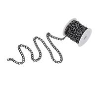 Haofy Aluminium Elegant Chain 5 Mètres Production de Bricolage Noir pour Accessoires de Bijoux, Chaîne Artisanale pour Style élégant et Stockage Confortable