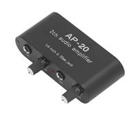 Haofy Amplificateur Sonore 1/4 Pouce 6,35 Mm Amplificateur à Double Canal - Réglage des Renforts pour Les Microphones et Les Signaux Musicaux Construction D'alliage en Aluminium